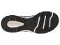 Semelle d'une chaussure de sport grise avec des détails noirs et blancs.
