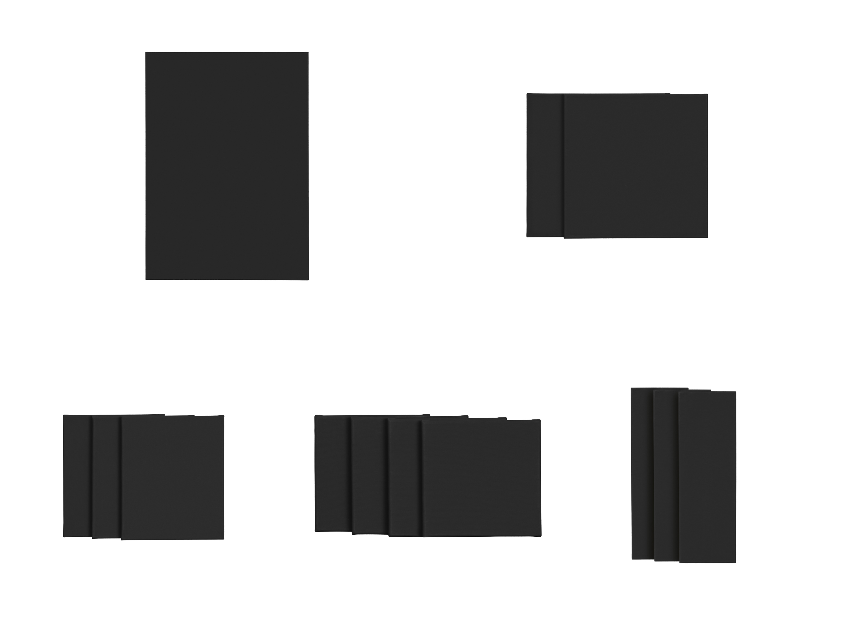 Canvas / Canvasset, zwart voorgeprimerd crelando®