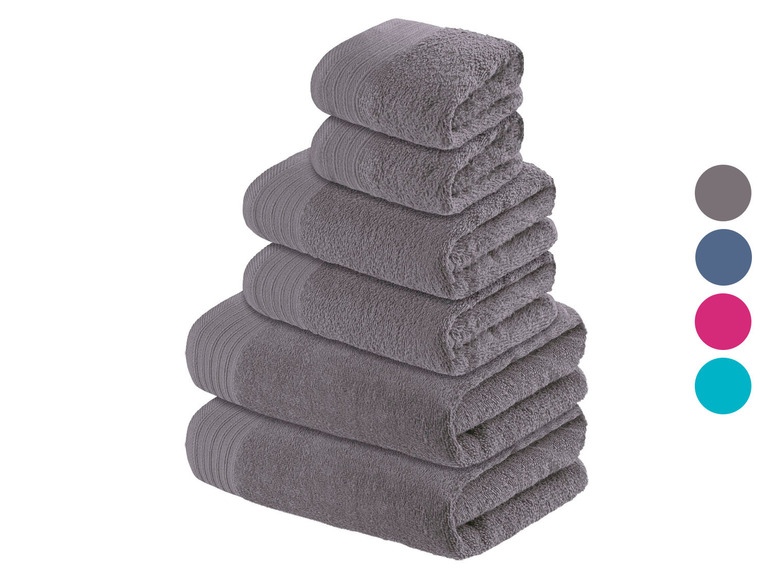 Ga naar volledige schermweergave: LIVARNO home Handdoek, set van 6 - afbeelding 1