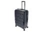 Valise rigide gris foncé avec poignée extensible et quatre roulettes