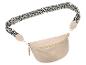 Sac banane beige avec sangle imprimé léopard