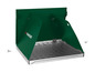 Een groene Parkside gereedschapsorganizer met een metalen lade.
