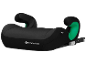 Réhausseur auto noir et gris avec touches de vert et fixations ISOFIX