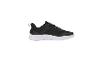 Chaussures de sport noires avec semelle blanche, vues de côté.
