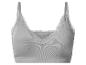 Lichtgrijze geribbelde bralette met delicate kanten afwerking
