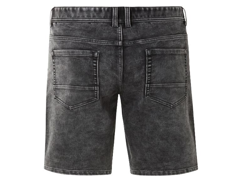Shorts en jean gris foncé, vue arrière.