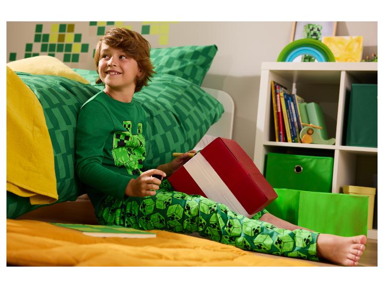 Minecraft Jongenspyjama, comfortabele pyjama van katoen, gamercadeau, zwart/blauw, 9-10 Jaar Minecraft Jongenspyjama, comfortabele pyjama van katoen, gamercadeau, zwart/blauw, 9-10 Jaar