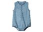 Barboteuse bébé en jean sans manches avec boutons