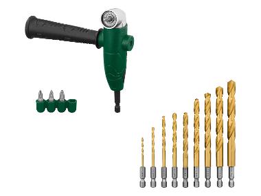 Adaptateur de perceuse angulaire ou set de forets hélicoïdaux HSS PARKSIDE®