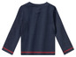Een donkerblauw T-shirt met lange mouwen voor jongens