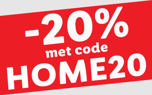 20% korting met code HOME20