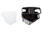 Twee zwarte en twee transparante bekers voor koffiepads.