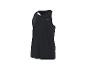 Débardeur de sport noir pour homme, avec logo discret sur la poitrine.