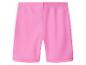 Roze sportshort voor kinderen, gemaakt van elastische stof.