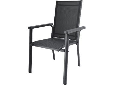 LIVARNO® Fauteuil empilable en alu « Houston », gris