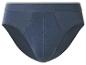 Slip homme bleu marine avec une bande blanche sur la ceinture.