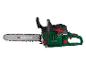 Tronçonneuse Parkside verte et noire avec des accents rouges