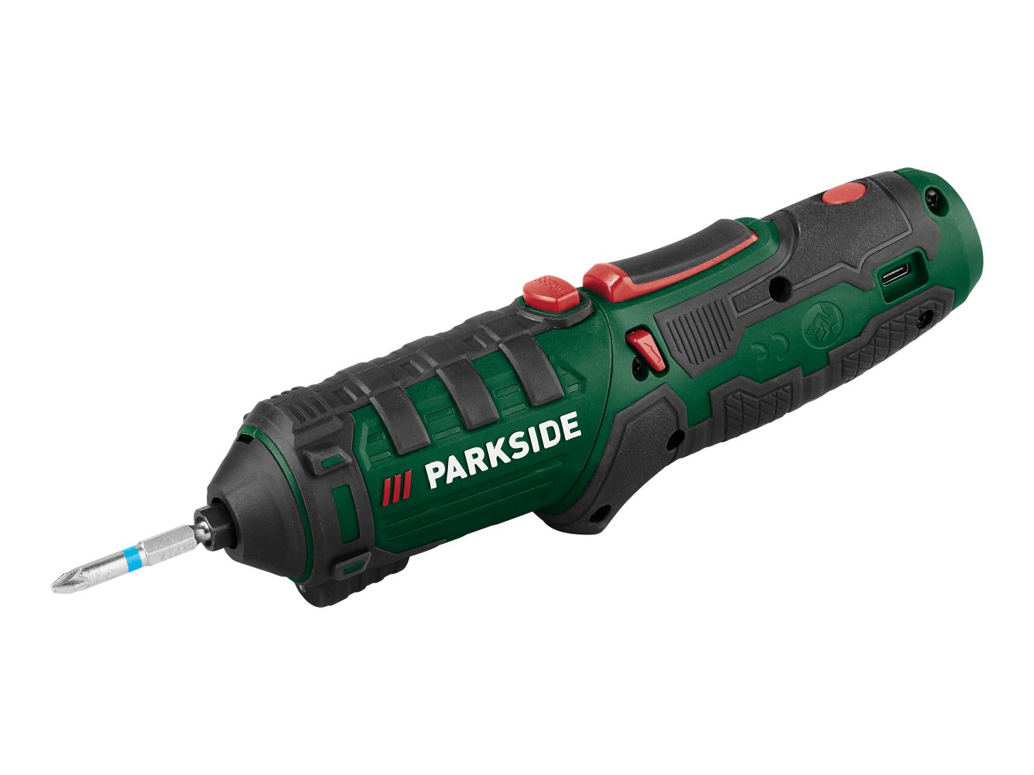 Visseuse Sans Fil Parkside 7,2V – 4Ah Li-ion, 56Nm, Avec Batterie Et Boîtier