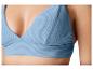 Lichtblauwe geribbelde bikini top.