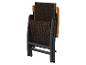 Chaise de jardin pliante en rotin marron et bois