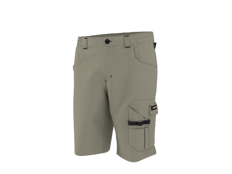 Shorts de travail PARKSIDE avec plusieurs poches et détails noirs.