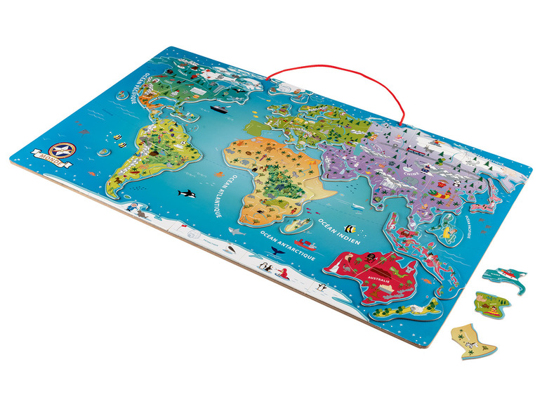 Aller en mode plein écran Playtive Carte du monde ou d'Europe magnétique - Photo 4