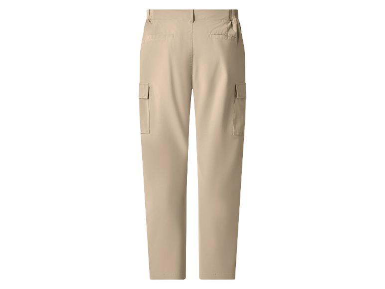Pantalon cargo beige pour homme avec poches latérales, vue arrière