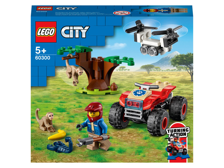 Aller en mode plein écran LEGO® City « Le quad de sauvetage des animaux sauvages » (60300) - Photo 1