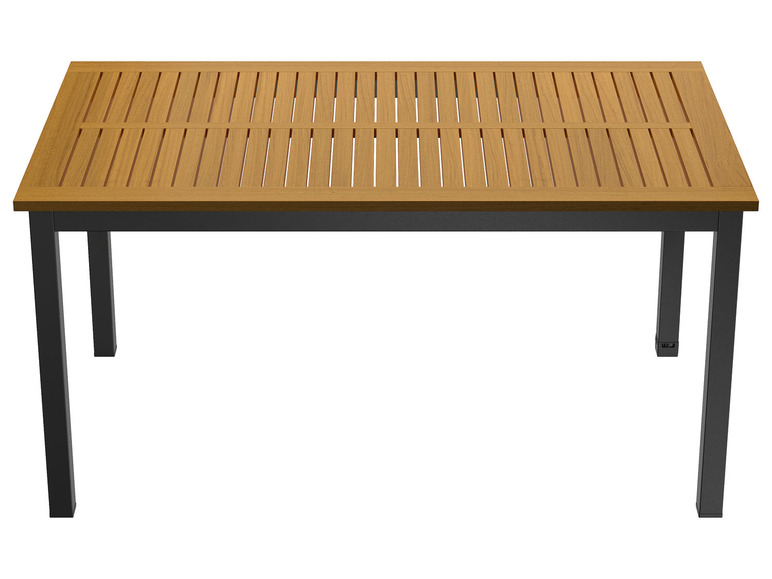 Aller en mode plein écran LIVARNO home Table de jardin en aluminium »Valencia«, plateau en bois - Photo 1