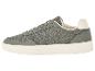 Grijze gebreide sneaker met witte zool en accenten