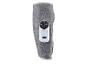 Masseur de genou gris avec panneau de commande blanc et boutons pour la chaleur et les modes de massage.