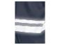 Veste bleu marine avec bandes réfléchissantes blanches.