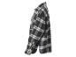 Chemise en flanelle à carreaux noirs et blancs, vue latérale