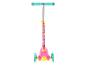 Roze driewielstep met Paw Patrol-personages en turquoise handvatten