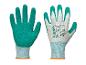 Twee paar Parkside werkhandschoenen met groene nitril coating.