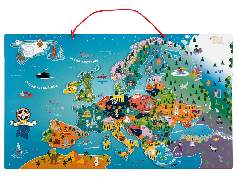 Ga naar volledige schermweergave: Playtive Magnetische wereldkaart of kaart van Europa - afbeelding 5