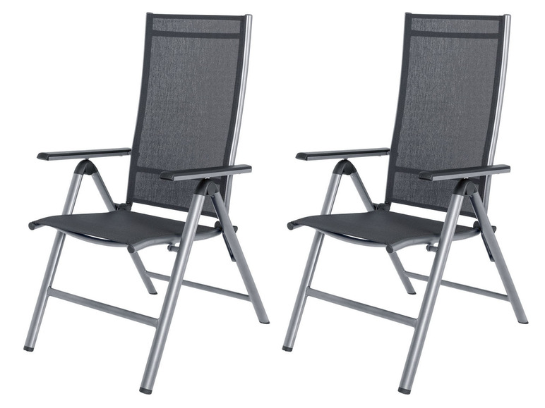 Ga naar volledige schermweergave: Relaxstoelen aluminium grijs set van 2 LIVARNO home Houston - afbeelding 10