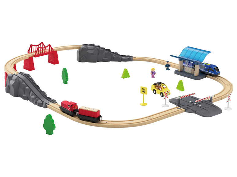 Ga naar volledige schermweergave: Playtive Houten spoorweg jungle of passagierstrein - afbeelding 12