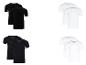 Quatre paires de t-shirts Mexx, noirs et blancs, à col rond et en V.