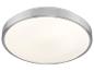 Plafonnier rond en métal brossé avec diffuseur blanc