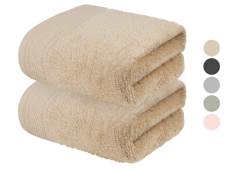 Ga naar volledige schermweergave: LIVARNO HOME Handdoek, set van 2, 50 x 100 cm - afbeelding 1