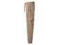 Pantalon de jogging cargo beige pour homme avec cordon de serrage à la taille et poignets côtelés
