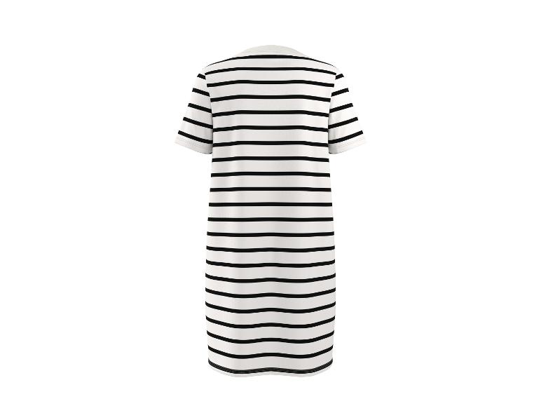 Robe rayée blanche à manches courtes, vue de dos