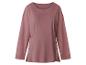 T-shirt rose à manches longues avec encolure ronde