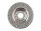 Een ronde, grijze diamantslijpschijf voor gereedschap.