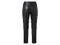 Pantalon en cuir noir taille haute.