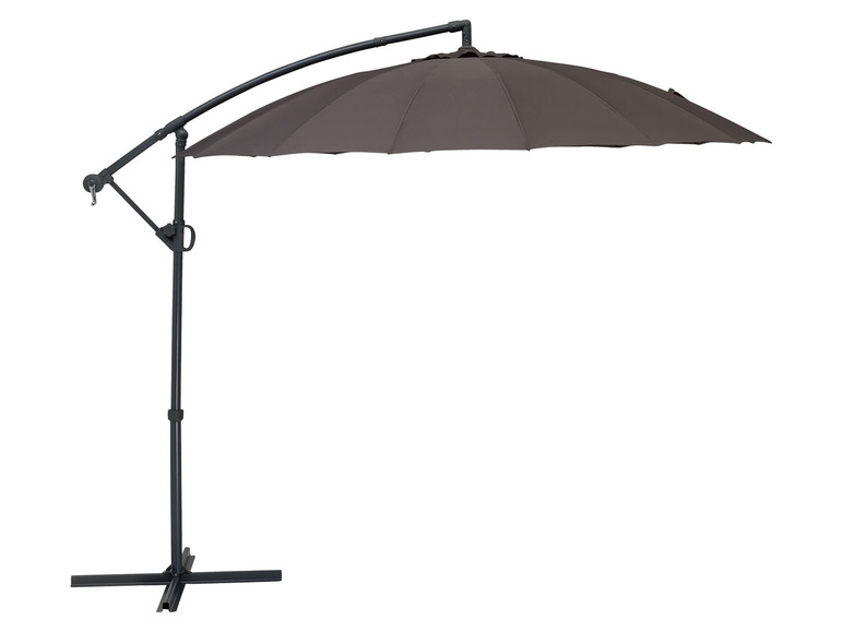 Ga naar volledige schermweergave: Zwevende parasol Ø 3 m antraciet LIVARNO home - afbeelding 1