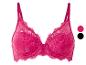 Un soutien-gorge en dentelle rose.