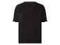 Zwart shirt met korte mouwen, V-hals.