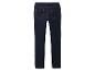 Donkerblauwe skinny jeans met elastische taille en achterzakken.
